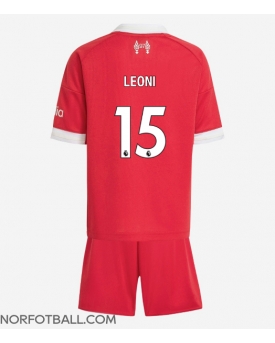 Billige Fotballdrakt Liverpool Giovanni Leoni #15 Replika Hjemmedraktsett Barn 2025-26 Kortermet (med bukser)